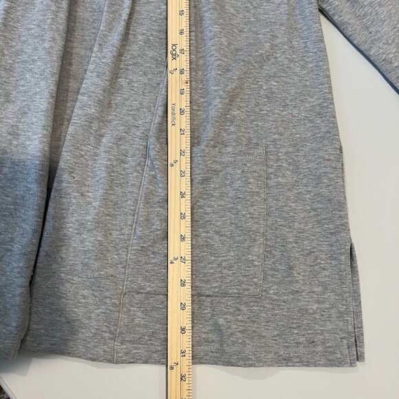 Eileen Fisher Gray Organic Cotton Open Front Cardigan Women's Size L - Picture 7 of 7